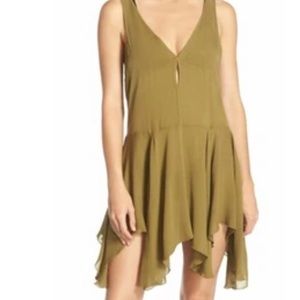 Free People Double Down Handkerchief Slip Dress